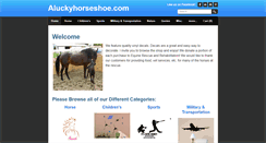 Desktop Screenshot of aluckyhorseshoe.com