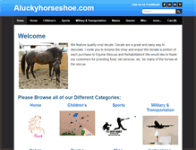 Tablet Screenshot of aluckyhorseshoe.com